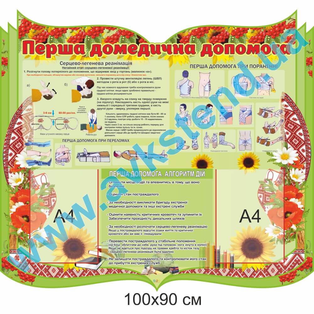 Стенд 'Перша домедична допомога'