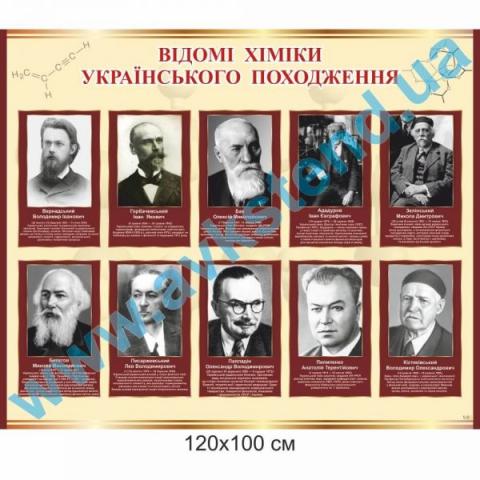Стенд "Відомі хіміки українського походження" Стенд "Відомі хіміки українського походження"