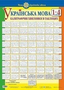 Українська мова. 1-4 класи. Каліграфічні хвилинки в таблицях (64 таблиці). НУШ Українська мова. 1-4 класи. Каліграфічні хвилинки в таблицях (64 таблиці). НУШ