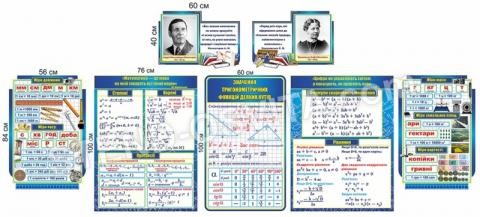 Комплект стендів для кабінету математики №6 Комплект стендів для кабінету математики №6