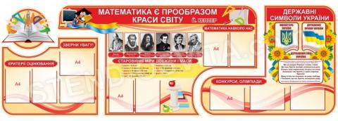 Комплект стендів для кабінету математики №7 Комплект стендів для кабінету математики №7